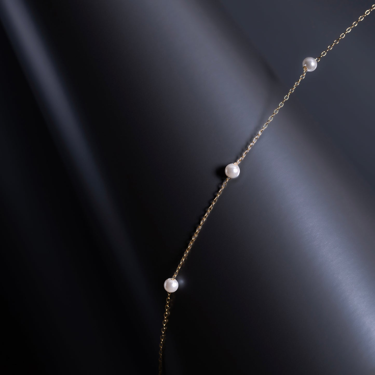 Petite Station Pearl Necklace